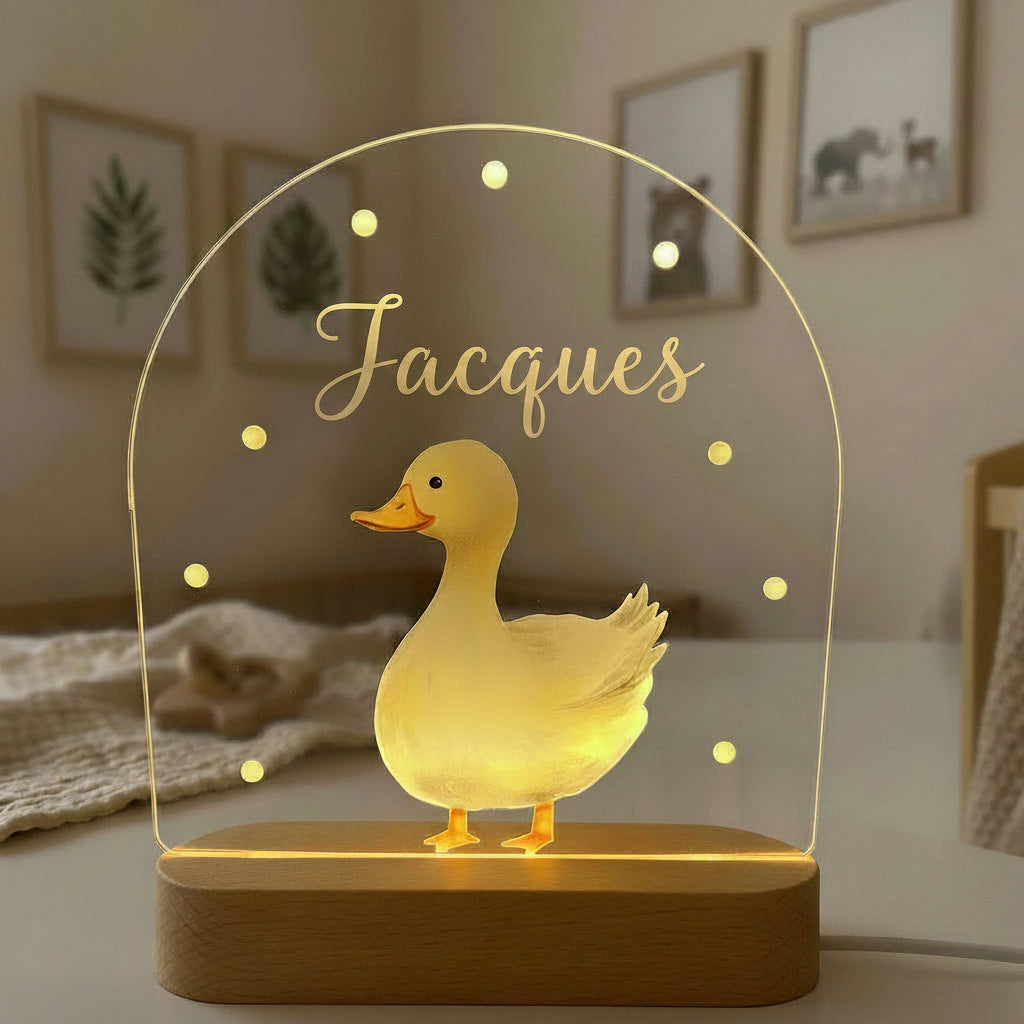 Veilleuse acrylique à personnaliser - Le canard